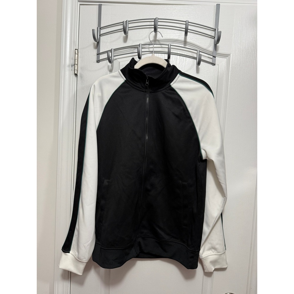 Original Use Mens Track Jacket Black White Full Zip Size M Responsible‎ Style